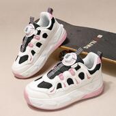 男女童旋钮扣中大童隐形四轮可收缩暴走轮滑鞋 儿童暴走鞋 2026新款