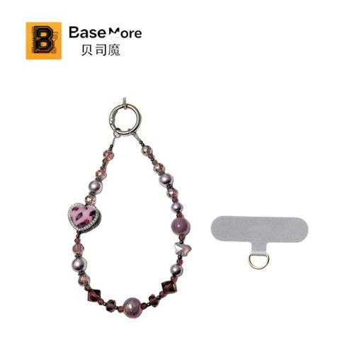 贝司魔蝴蝶结锆石珍珠手机挂绳