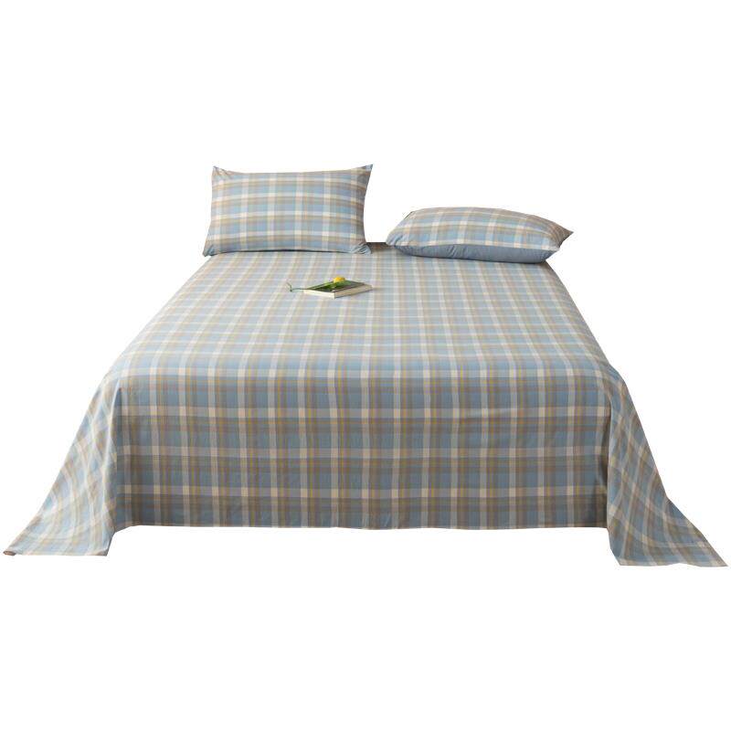 加厚全棉水洗棉床单单件100纯棉被单枕套三件套学生宿舍单人郑之