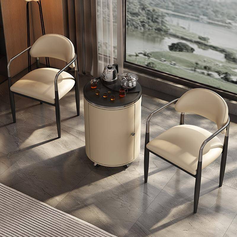 可移动茶车家用阳台简约现代小型茶桌轻奢边几茶水柜烧水一体茶台