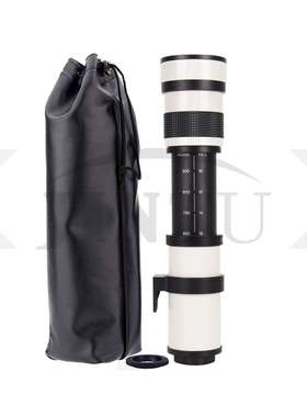 白色420-800MM可调变焦超长焦手动镜头户外相机单反微单射摄影