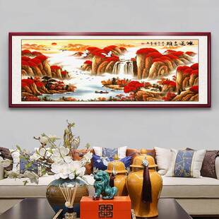 石画运当头圆鸿钻满钻客景厅风贴钻画钻AL592287十字绣点钻石画