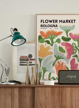 Flowers博主推荐装饰背画JA210012欧ins风北家居客厅卧画室沙发景