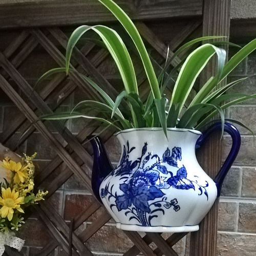 青花瓷家居立体壁挂花瓶壁饰挂件客厅墙面装饰品创意餐厅背景墙上