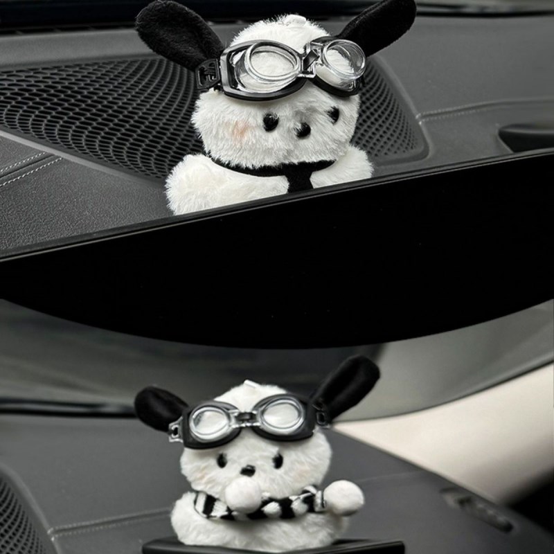 车载屏幕趴趴摆件车内中控台显示屏公仔可爱帕恰狗卡通玩偶装饰品