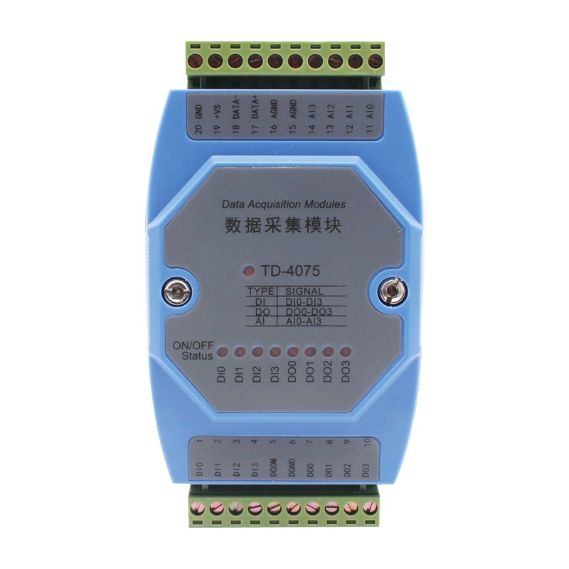 四通道开关量输入DI输出DO四通道模拟量输入I采集扩展模块RS85