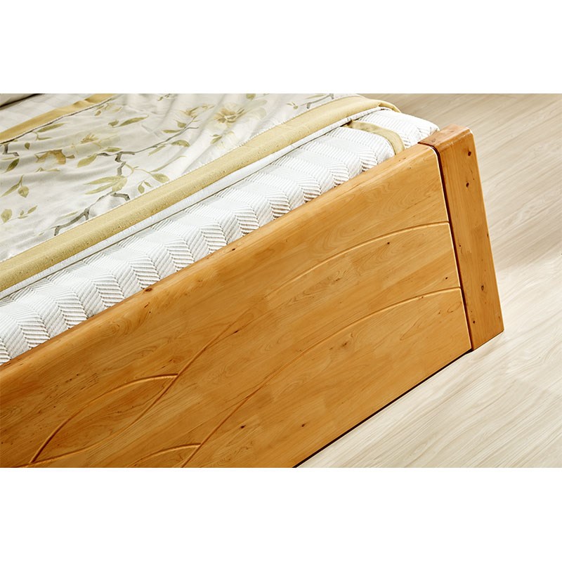 简易实木床1.5米格木1x200柏木原生态卧室家具极简原木床人床