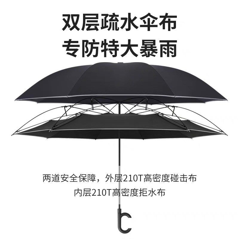 自动反向伞雨伞s长柄超大号汽车载双层加固抗风暴男女超大汽车2人