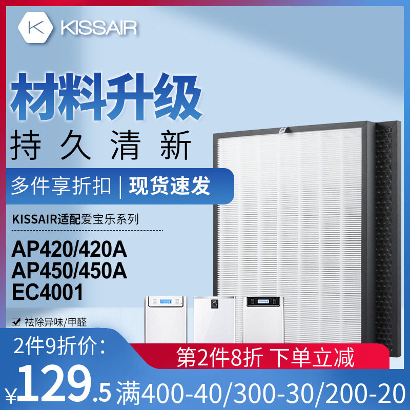 适配爱宝乐空气净化器滤芯AP420A/AP420过滤网CS-H400S/CS-C400S