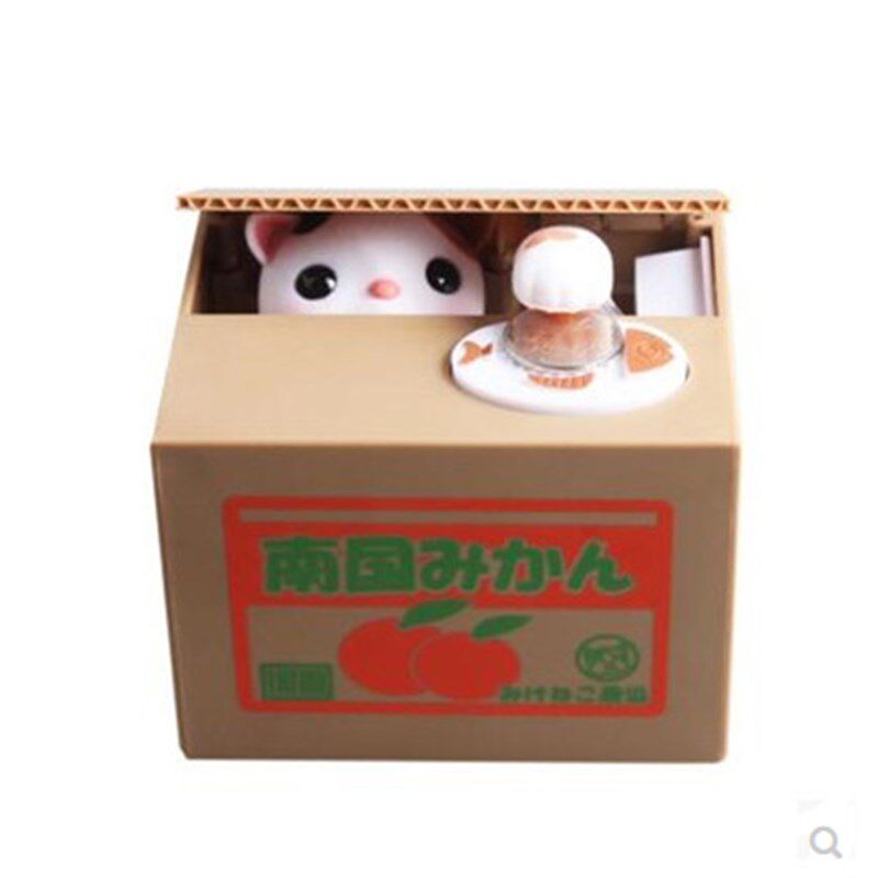 可爱儿童存钱罐超萌猫爪偷硬币储蓄罐自动抓钱猫奇葩好玩的小玩意