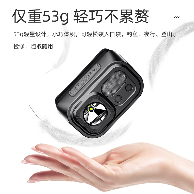 神火HL23感应头灯led可充电灯超亮头戴式超轻小号夜钓鱼灯