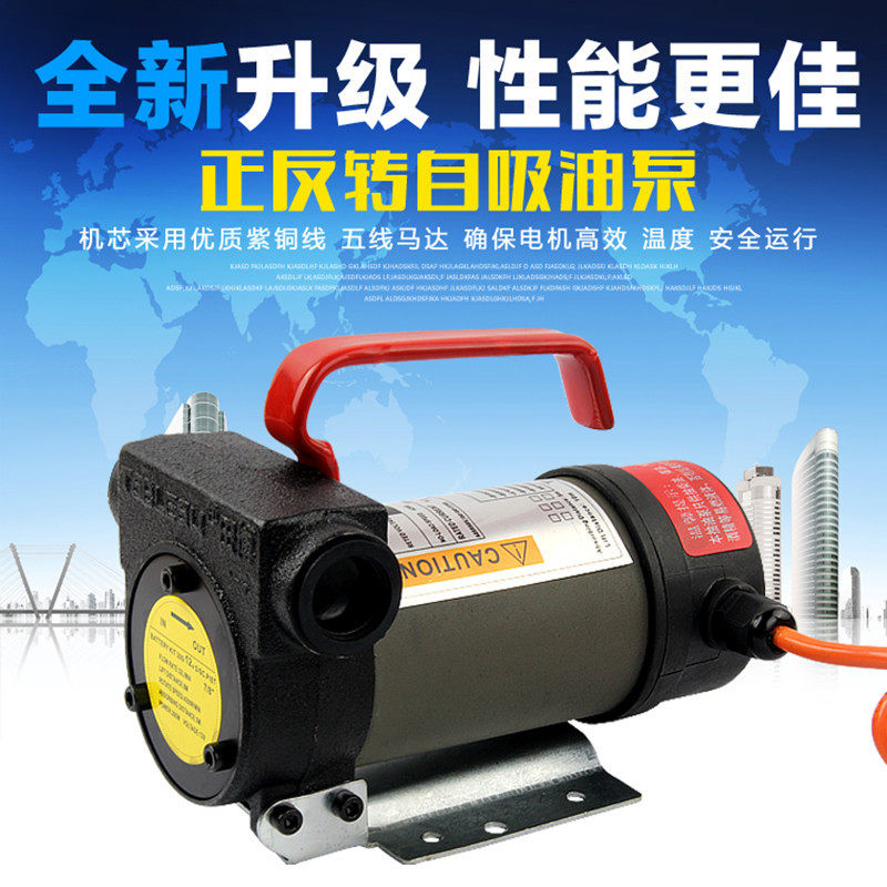 电动抽油泵柴油12v/24V 小型自动抽油机加油泵货车载加油机抽油器
