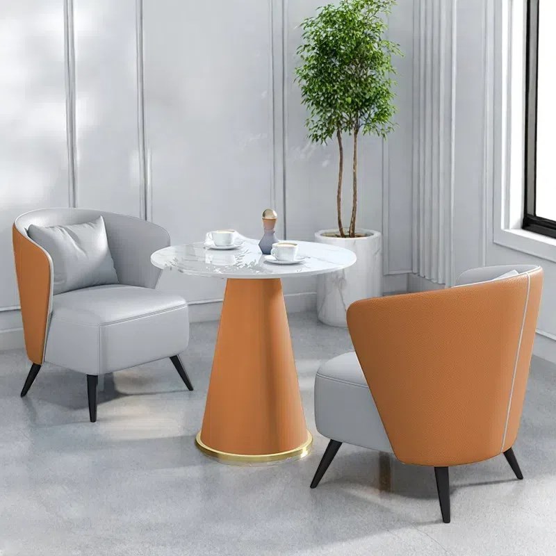 美容院会客售楼处办公室酒店商务接待沙发休息区休闲洽谈桌椅组合