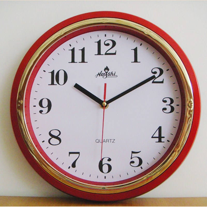 恒时12英寸挂钟客厅卧室挂表简约时尚石英钟
