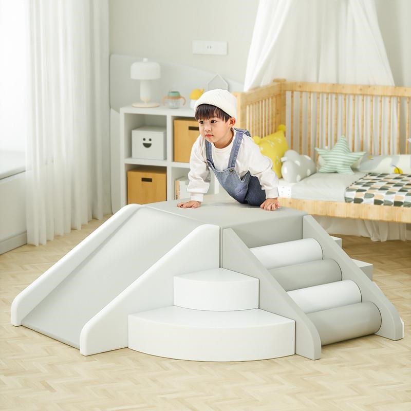 早教儿童感统训练器材家用软体爬滑组合攀爬架软包爬爬梯沙池球池