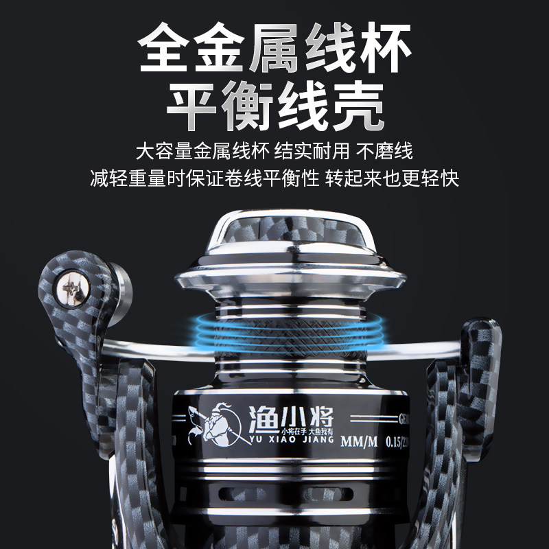 全金属双轴承鱼轮纺车轮海杆远投渔轮路亚轮鱼线轮18轴无间隙渔轮
