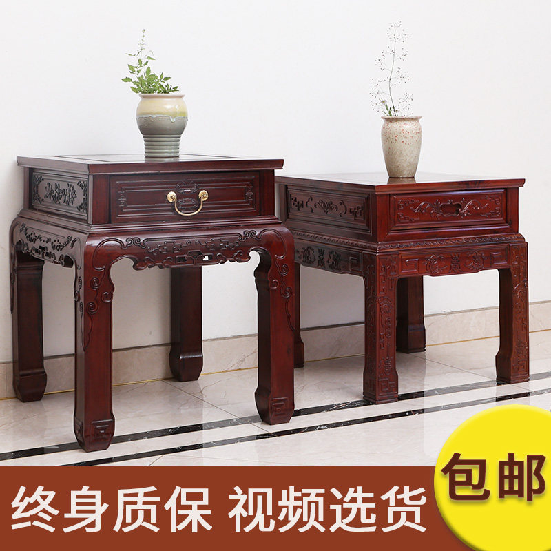 红木家具花梨木边高几刺猬紫檀角几实木小方桌沙发几边柜茶几边桌