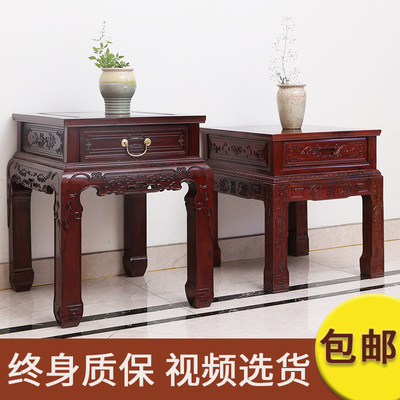 红木家具花梨木边高几刺猬紫檀角几实木小方桌沙发几边柜茶几边桌