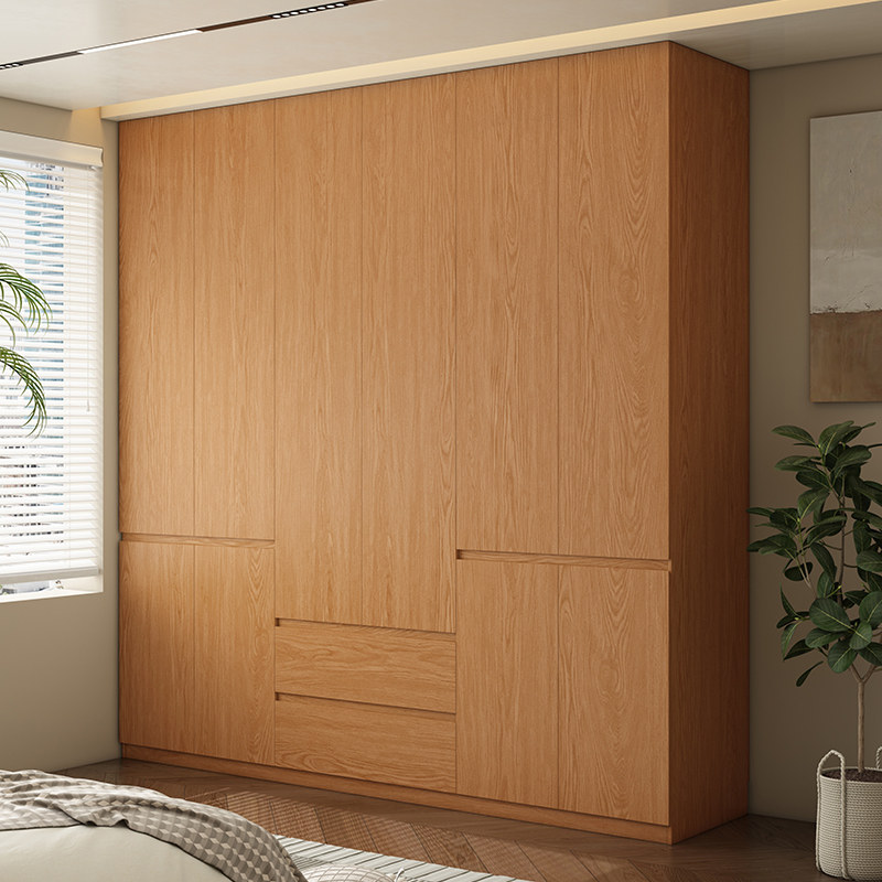 橡木定制全实木衣柜新款2024爆款家用卧室主卧分段式一门到顶衣橱