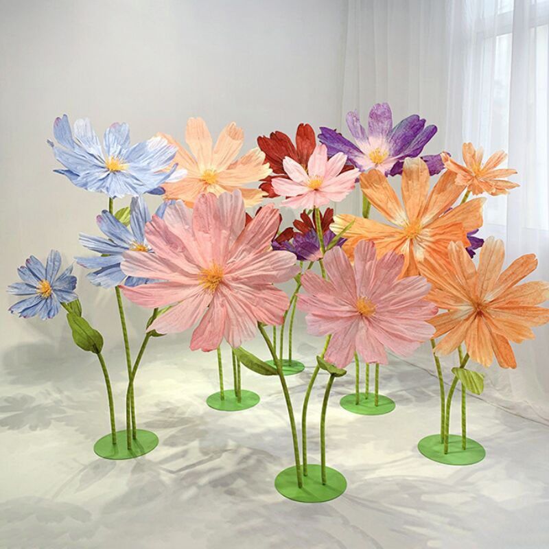 雏菊婚庆道具大型纸艺花手工商场美陈橱窗布置摆件婚礼现场装饰