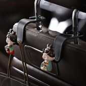 唐风仕女汽车挂钩多功能座椅背车载置物挂钩创意车内装 饰用品大全