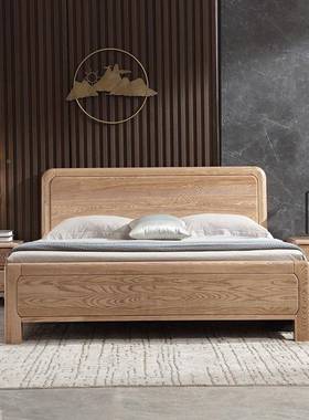白蜡木全实木床简约现代1.5m1婚.82.0米双72742人压高箱储物气卧