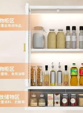 H6K厨房壁置物柜免打孔家用墙带门GGW上调料调式味品置挂物架挂墙