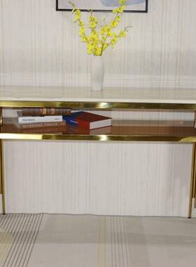 现代XG01简约玄关不锈钢玻璃玄关桌靠墙条客案装饰厅台玄关隔断玄