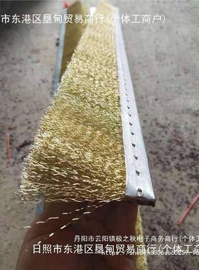 机条加镀铜钢丝不锈钢丝刷条刷砖钢丝刷QLC全钢丝厚加密砖机条刷