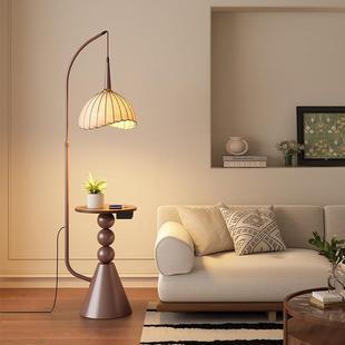 中古风置床头柜体立落式 台灯客厅沙发边物茶几一复古卧632室柚子