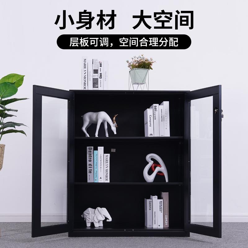 柜办公室文件柜铁皮柜资料档案柜推拉矮柜移门储物玻璃门书柜拆装