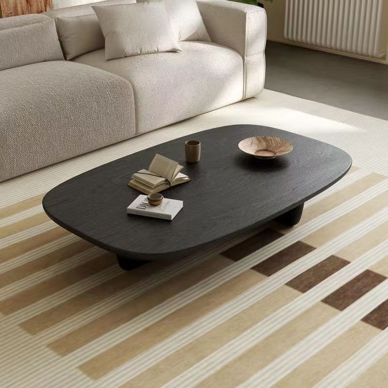 日式原木长方形茶几小户型家用