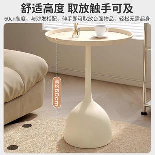 H527H538小桌子客厅家用沙发边几阳台圆桌迷你茶床几头置桌铁艺床