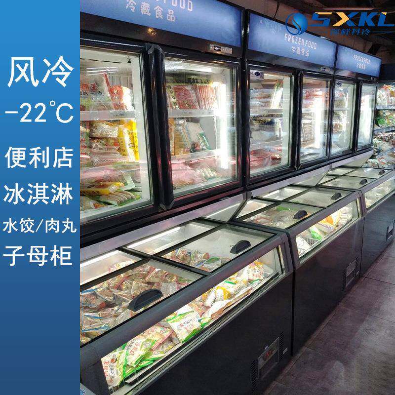 便利店双子母柜/温1藏冷786冻柜百果园榴莲冷柜71冰淇淋柜冷雪糕