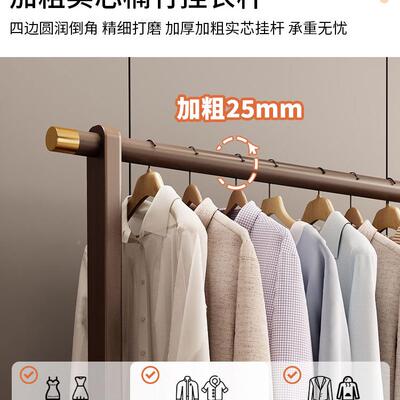 挂衣架落卧室简木易室内挂衣杆家地用衣帽架ZVF简现约代实挂衣服