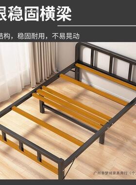 折叠午单人床成人一个休人家用易办简公室睡床宿舍IIC午床加固陪