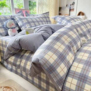 母婴类%纯棉被套单件全级棉53454215棉磨毛印花被套被罩单双单人