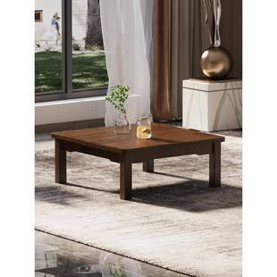 炕方桌桌正方形饭桌飘上窗榻米小桌子实木家用床榻F776MJ8J桌楠竹