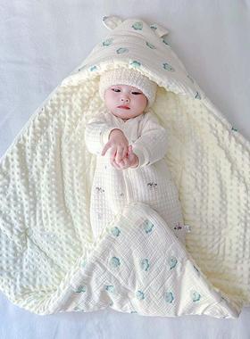 宝豆新宝生生儿产房包被婴儿秋冬包单初生春ANR秋薄棉新豆纯棉被