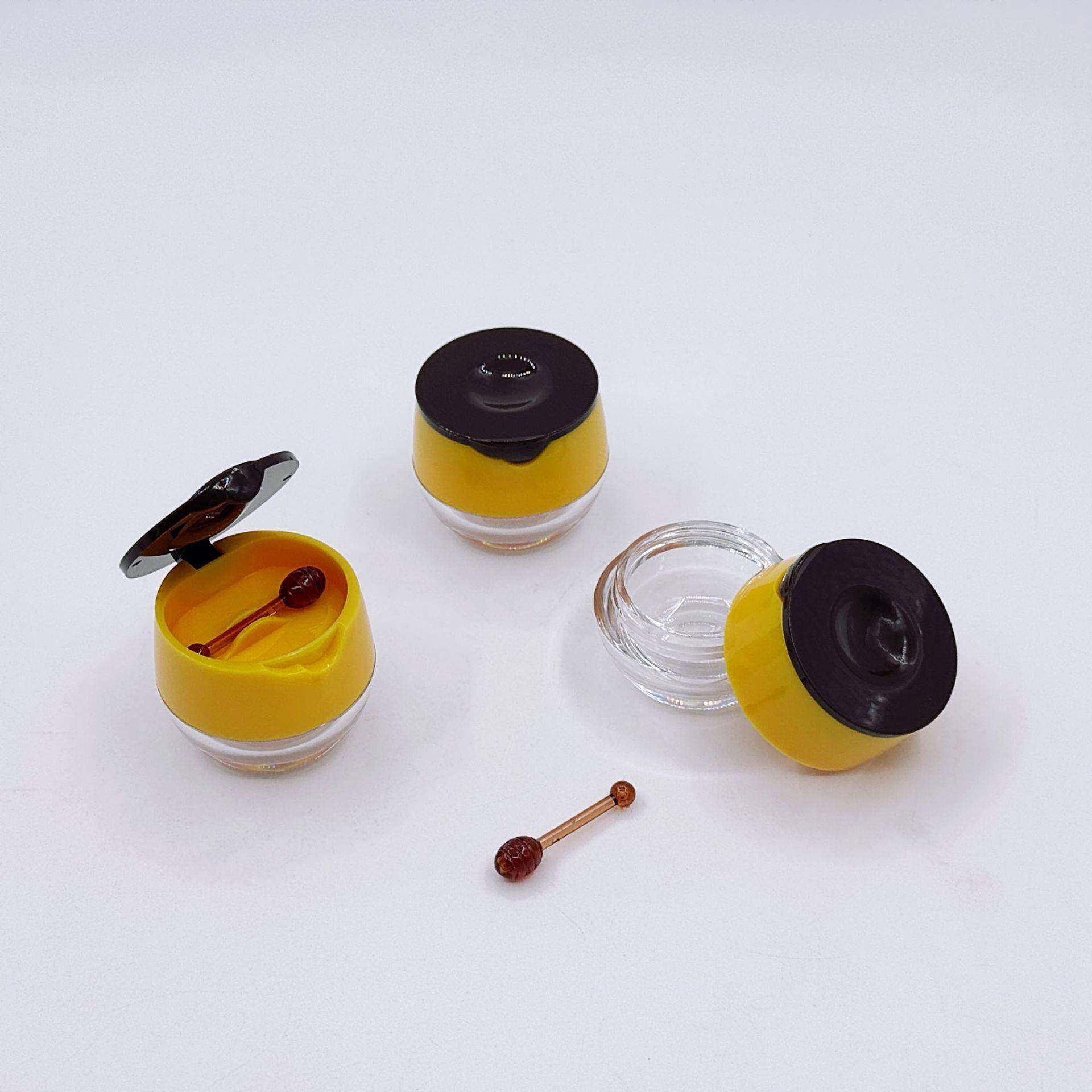 厂家直销唇6g小蜜罐膜瓶润唇膏蜜蜂空空罐润唇膏塑料化NZX妆瓶,包装,护肤品包装,淘宝优惠券,粉丝福利购,淘宝优惠卷