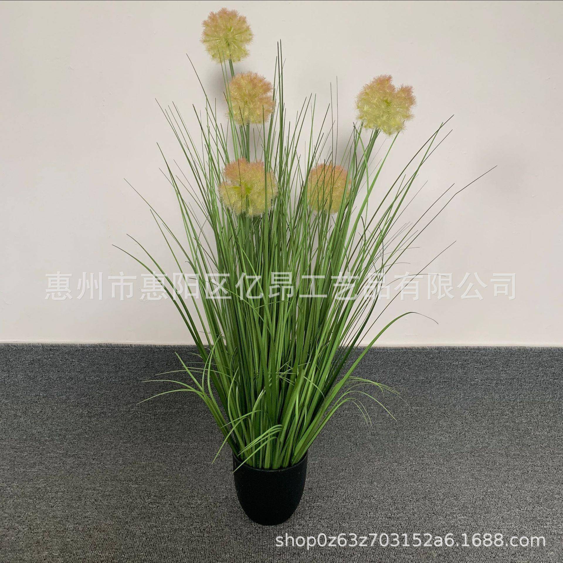 仿花仿真真洋尾葱草苇34草狗巴仿真植物盆栽家居装饰假花摆芦件