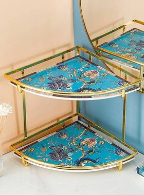 生间洗手洗漱台面置IWR梳物架浴室卫厕架所轻奢桌面化妆用品收纳