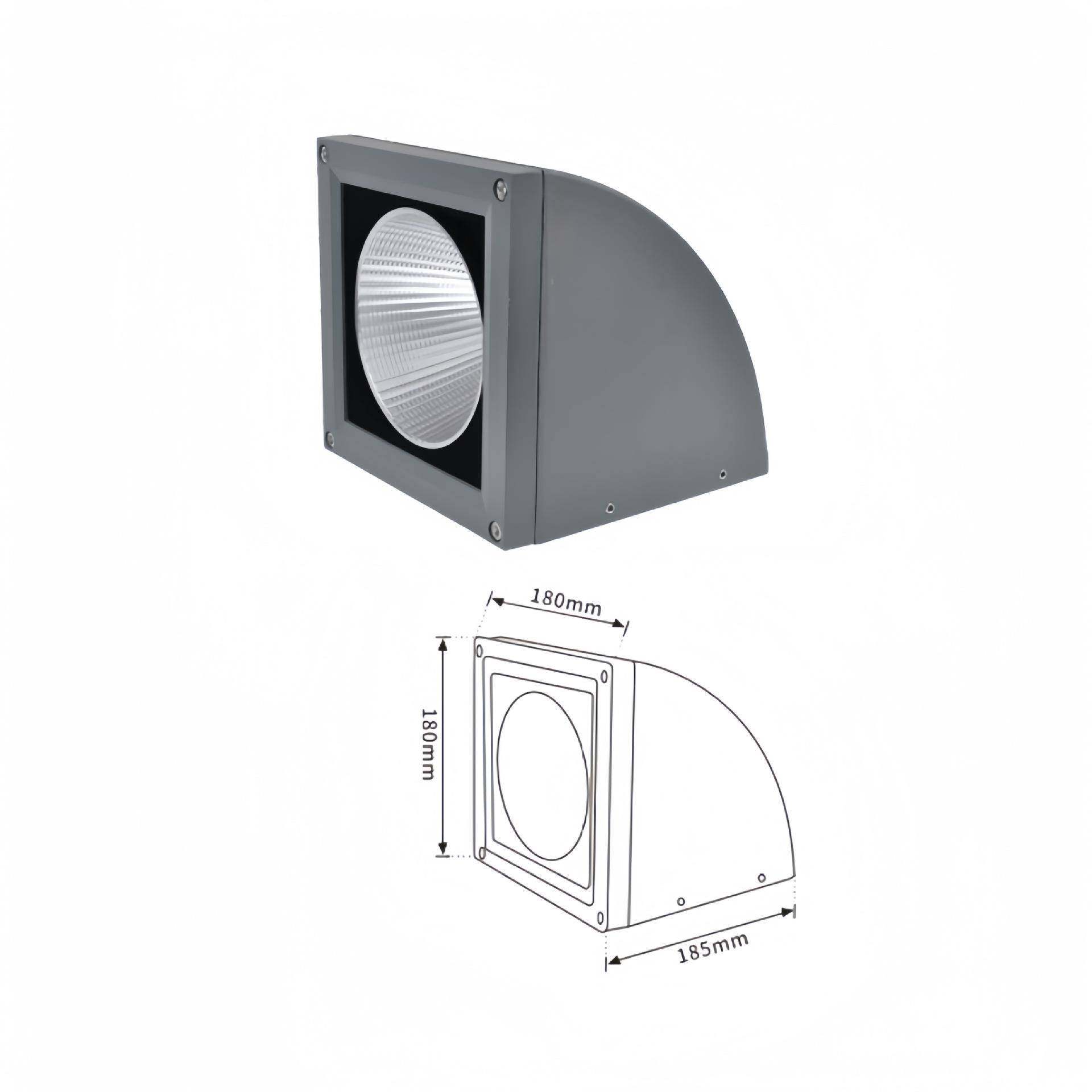 户外防水LED弧形壁灯30WW50SX-TGDW头半圆扇形壁4灯0酒店楼单体亮