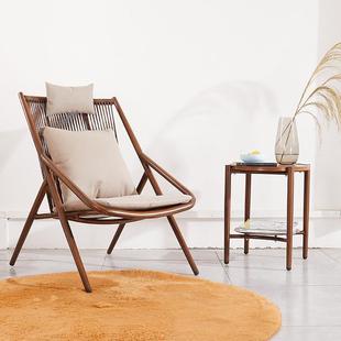 户外墅花林园休闲木椅简约田园别实桌椅组合森林椅软木垫靠背森椅