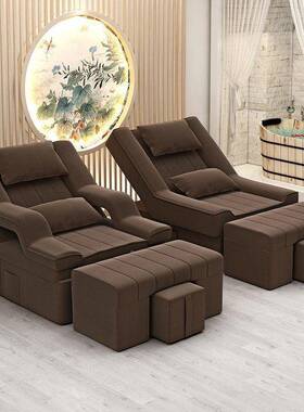 足洗疗沙发洗脚浴美甲美睫沙发椅按摩躺床沙发电动采耳足床美RIR