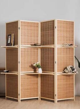 IBX?竹实木编屏阳酒店隔断日式玄关客餐厅卧室折屏简风约现代台办