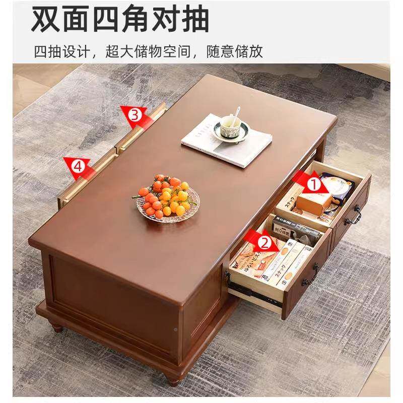 7实木茶L几客厅用约现代简小户型多功能茶桌餐桌两用茶家台轻WSV