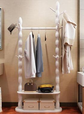 实木衣现帽卧架落地室挂衣架欧式门厅物架客70784厅衣服架代简置