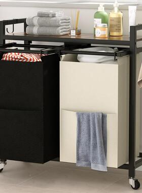 可移动铁艺脏卸衣篮家脏用洗衣篮衣服纳64289收筐卫生间浴室可拆脏衣篓