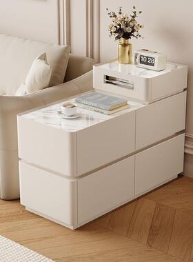 沙轻柜奢边智能侧边边客厅发多功能茶几网红YVB储物柜几